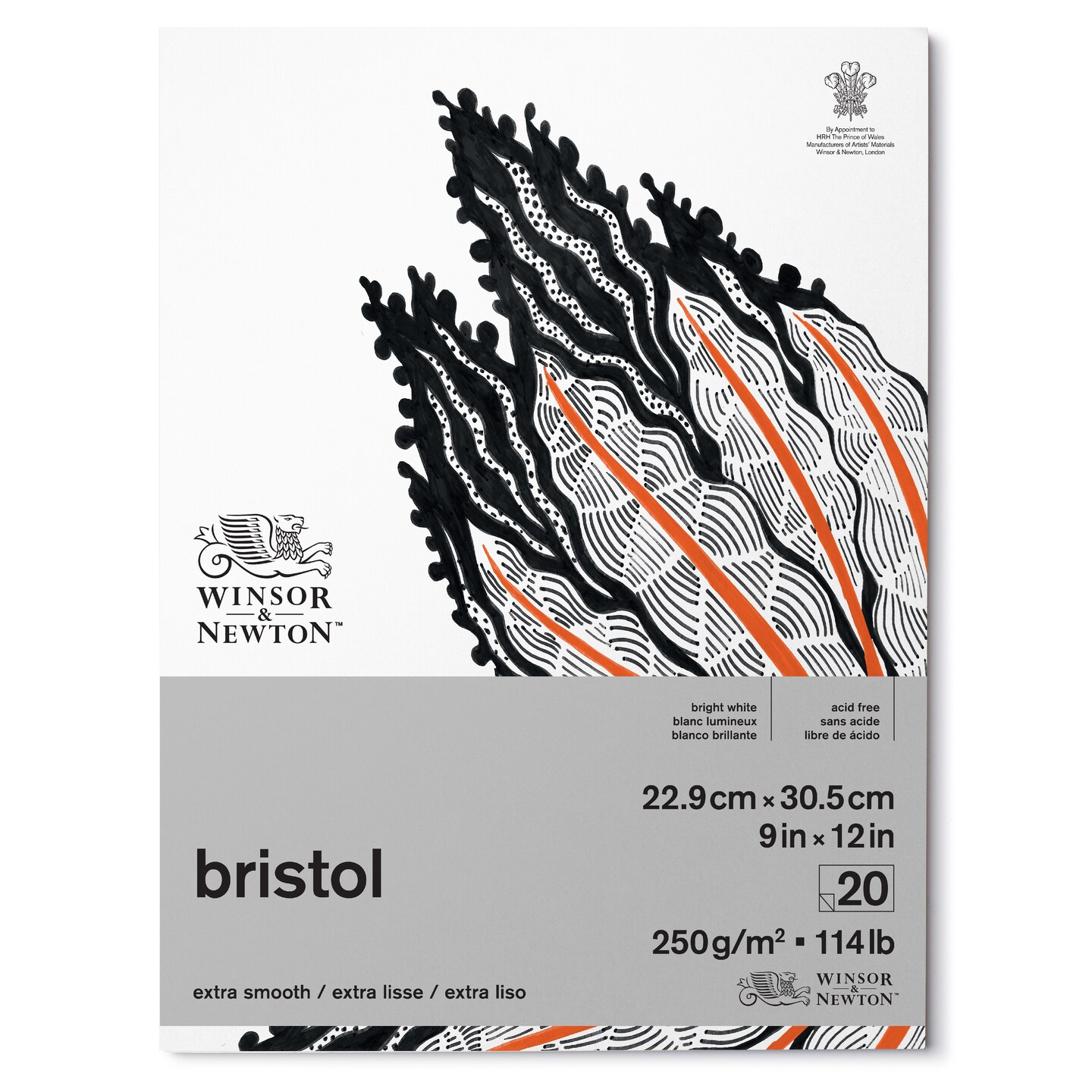 Winsor &#x26; Newton Bristol Paper Pad, 9&#x22; X 12&#x22;