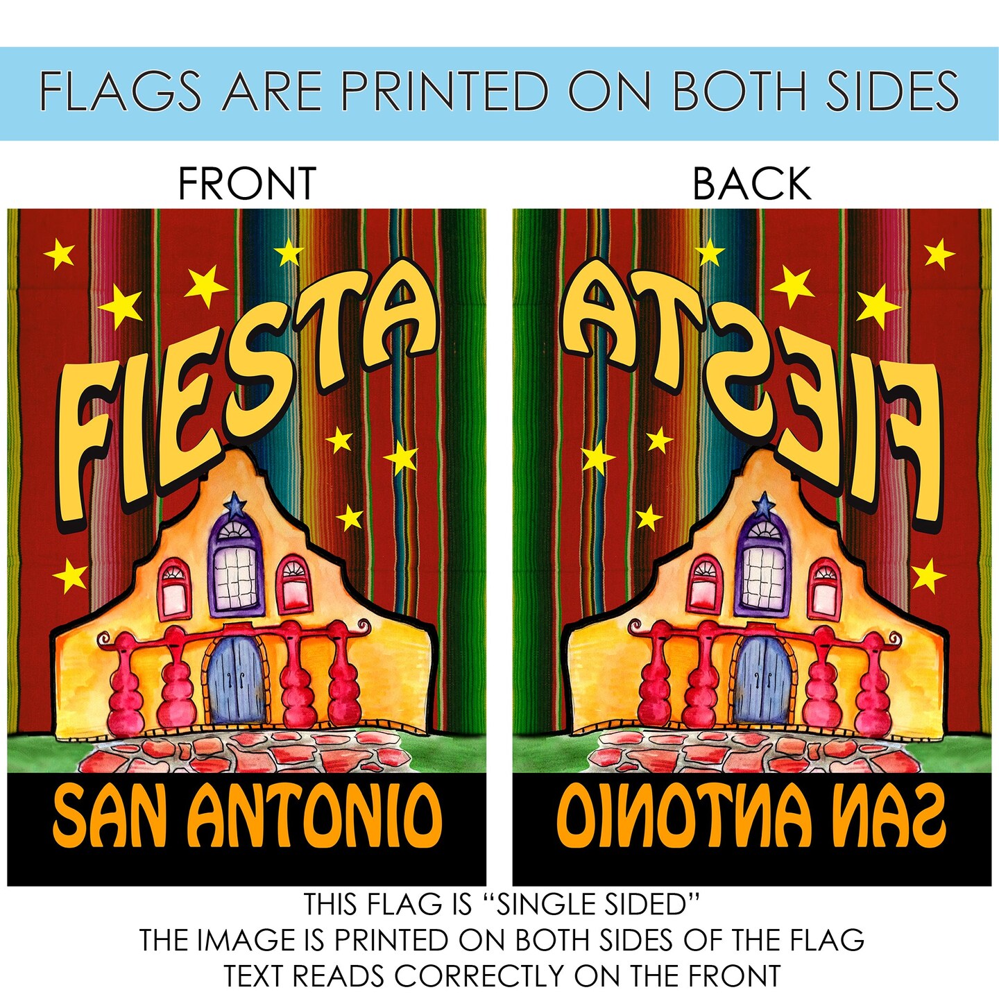 Casa Fiesta - San Antonio Decorative Texas Flag