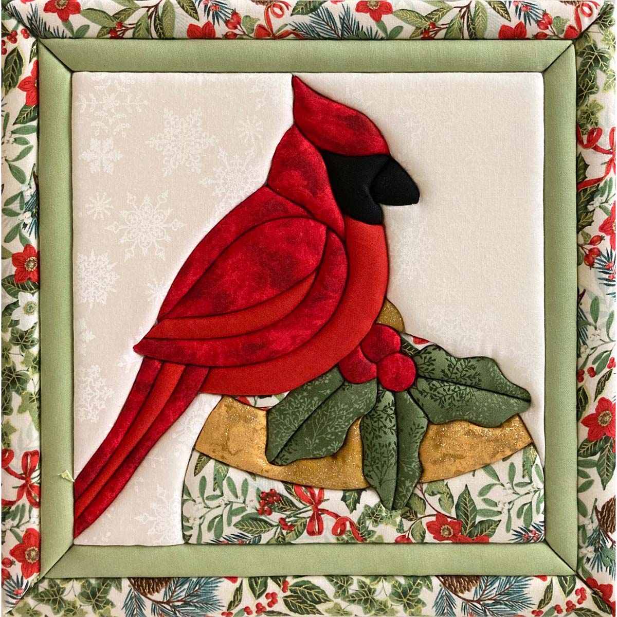 Quilt Magic  Christmas Cardinal No-Sew Quilt Kit