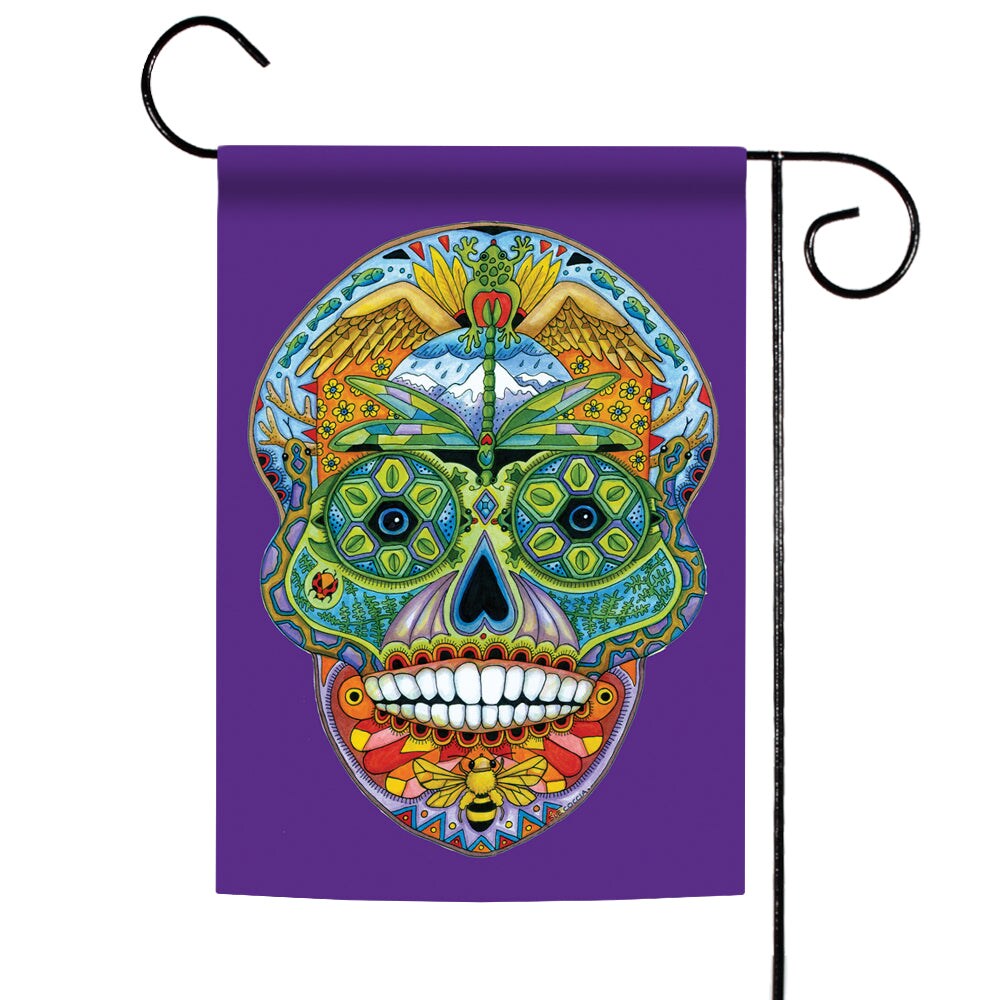 Animal Spirits- Sugar Skull Decorative Skull Flag