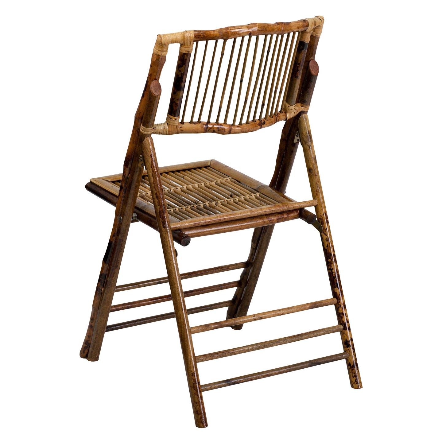 Emma and Oliver Bamboo Folding Chairs | Set of 2 Bamboo Wood Folding Chairs