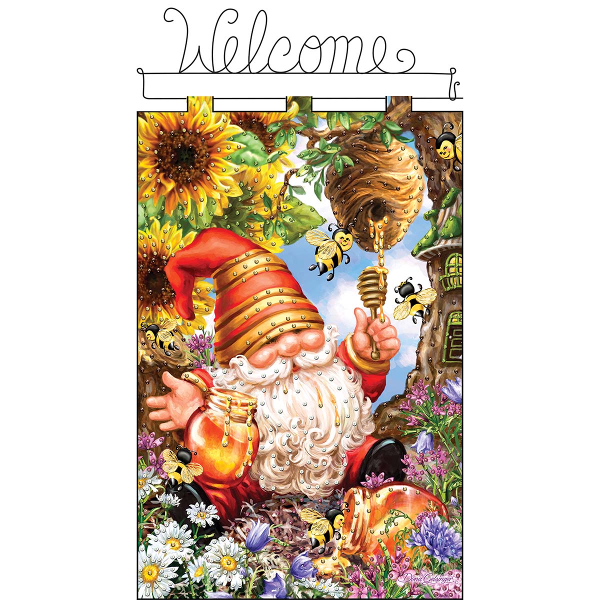 Design Works Honey Gnome Kit & Hanger Felt & Sequin Kit