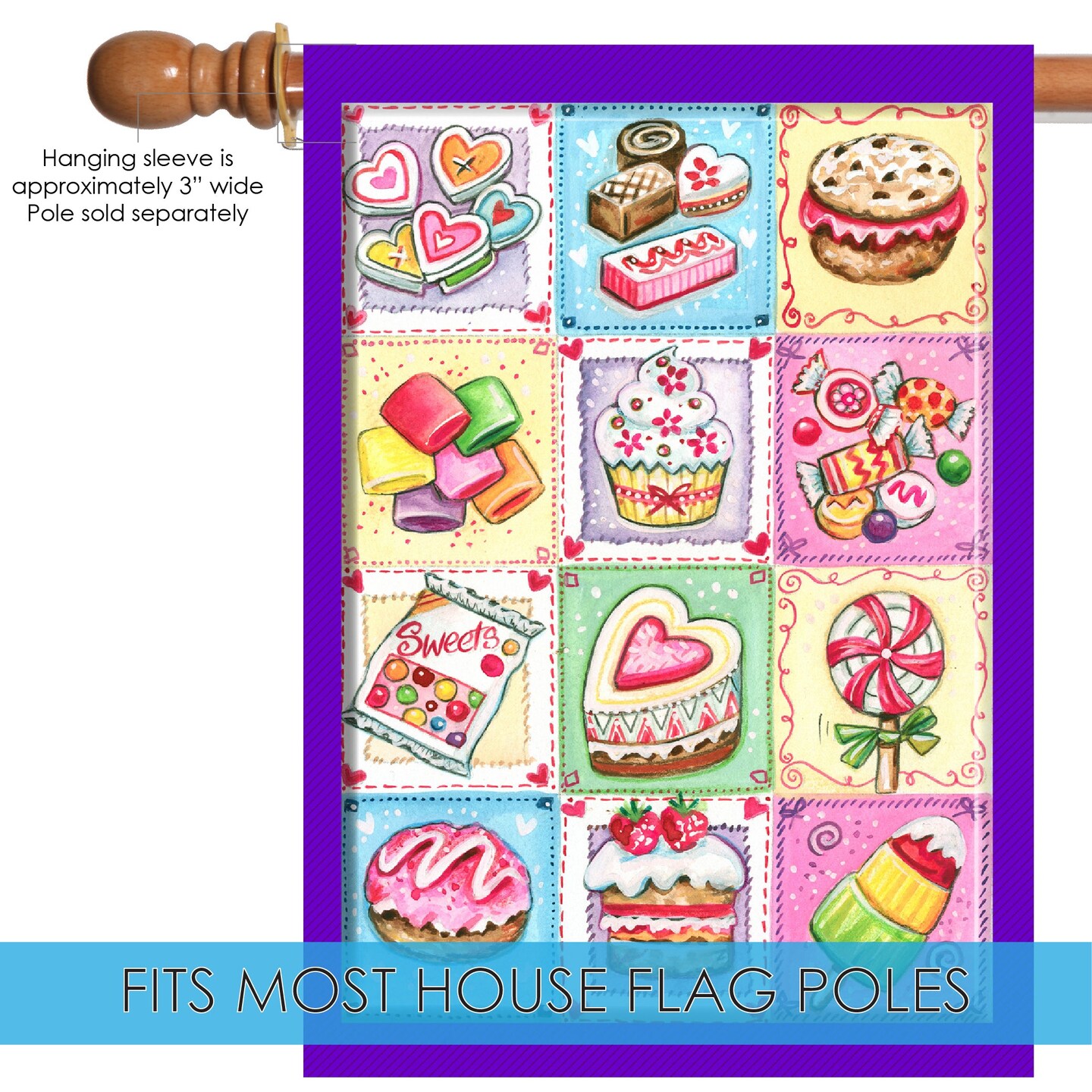 Granny&#x27;s Goodies Decorative Sweets Flag