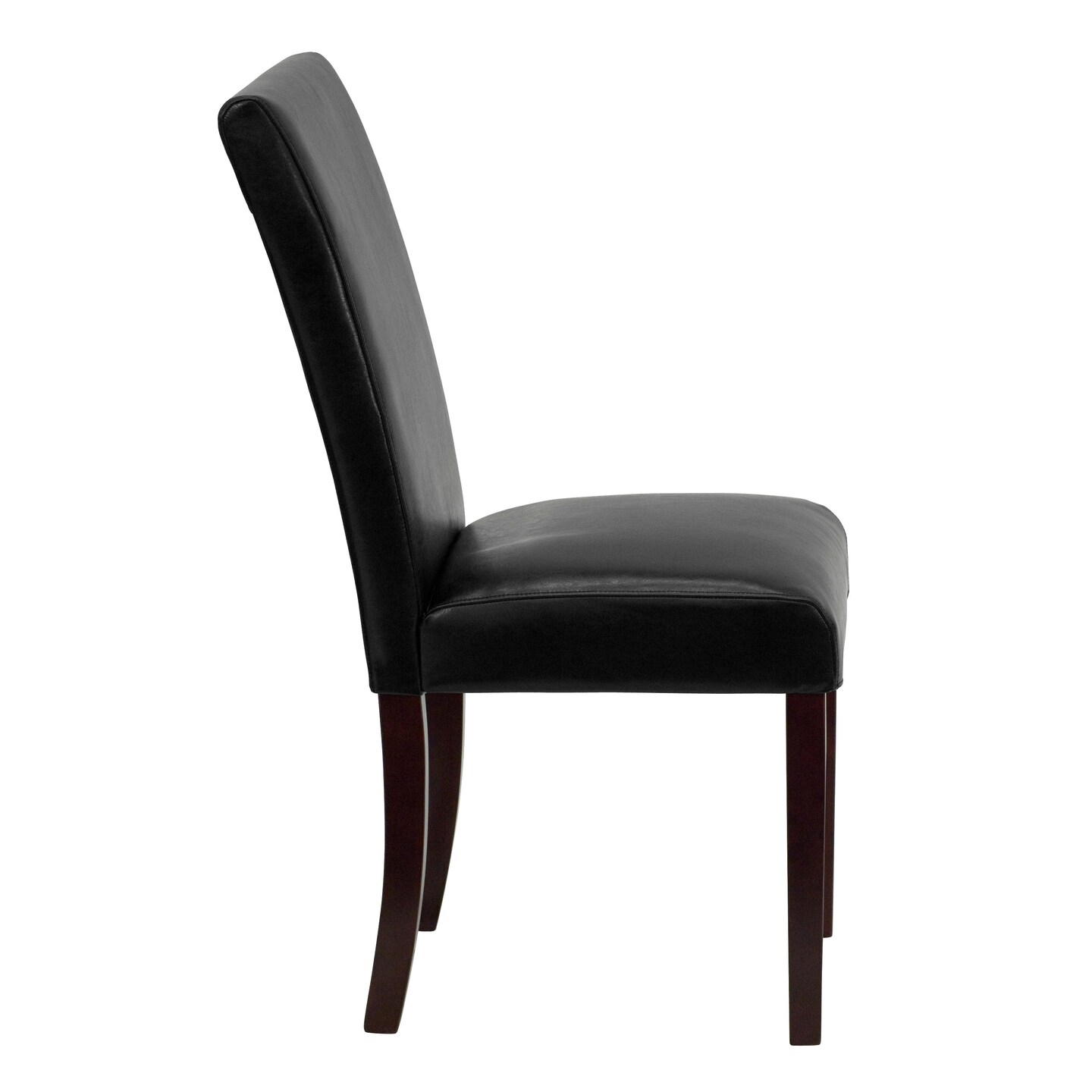 Emma and Oliver 2 Pack Contemporary Panel Back Parson&#x27;s Chair with High Density Foam Padding and Finished Hardwood Frame