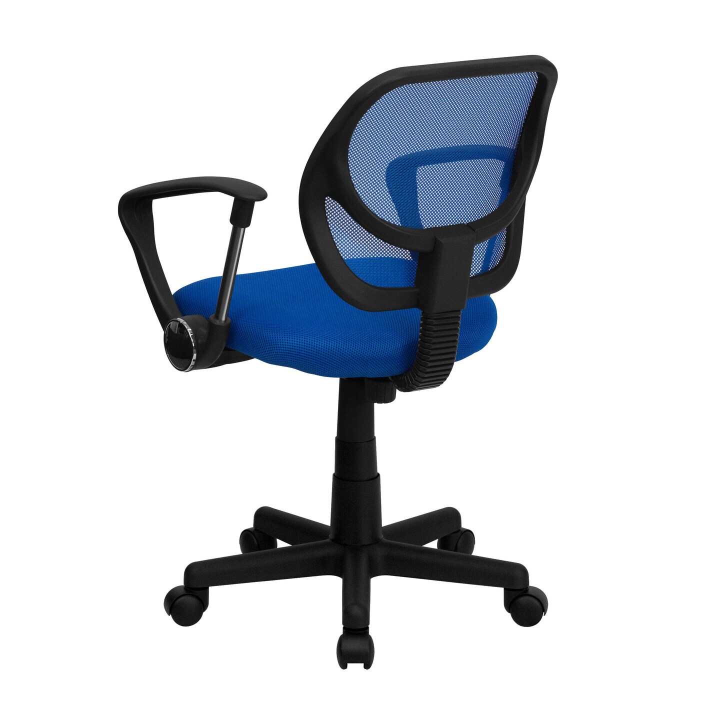 Emma and Oliver Mid-Back Mesh Swivel Task Office Chair with Curved Square Back and Arms