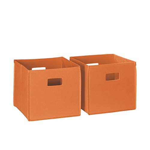 RiverRidge 2 Pc Folding Storage Bin Set, No Size, Orange, 2 Count