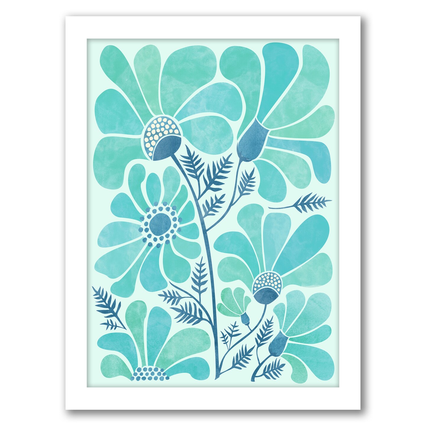 Himalayan Blue Poppies by Modern Tropical Frame  - Americanflat
