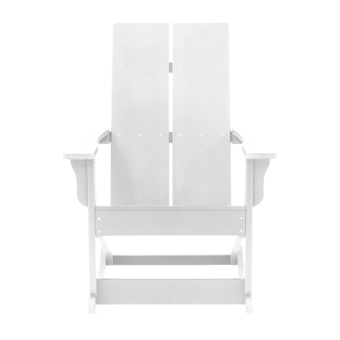 Merrick Lane Set of 2 Wellington UV Treated All-Weather Polyresin Adirondack Rocking Chair for Patio, Sunroom, Deck and More