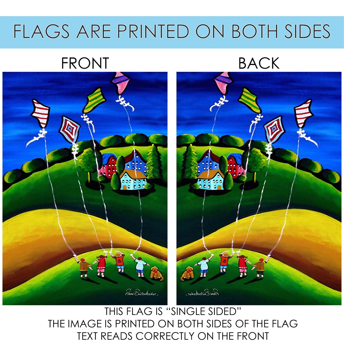 Kite Flyers Decorative Kites Flag