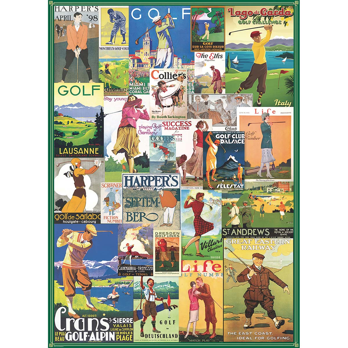 Eurographics Golf - Vintage Collage Jigsaw Puzzle