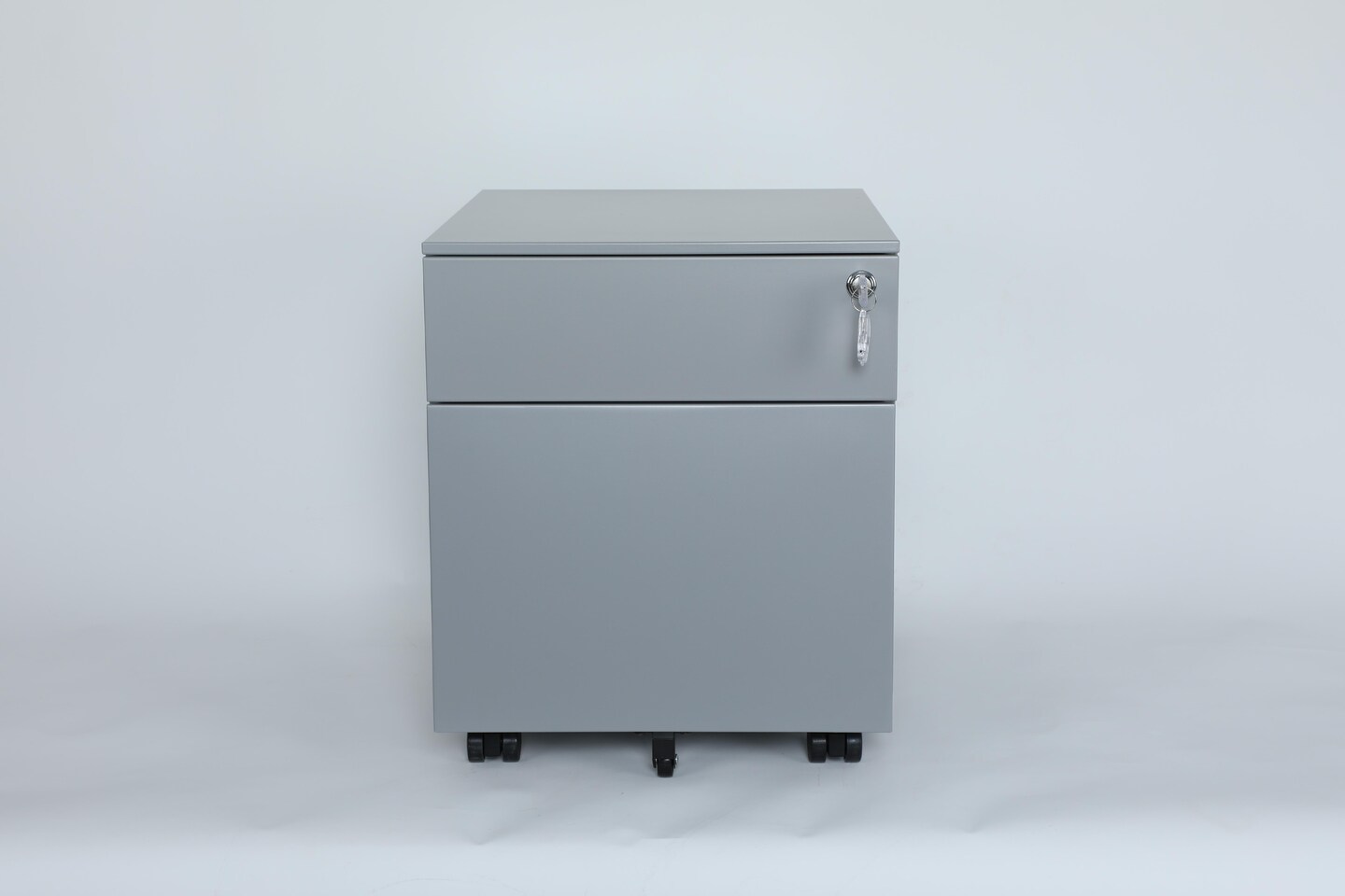 2 Drawer Mobile File Cabinet with Lock Metal Filing Cabinet for Legal File and Documents