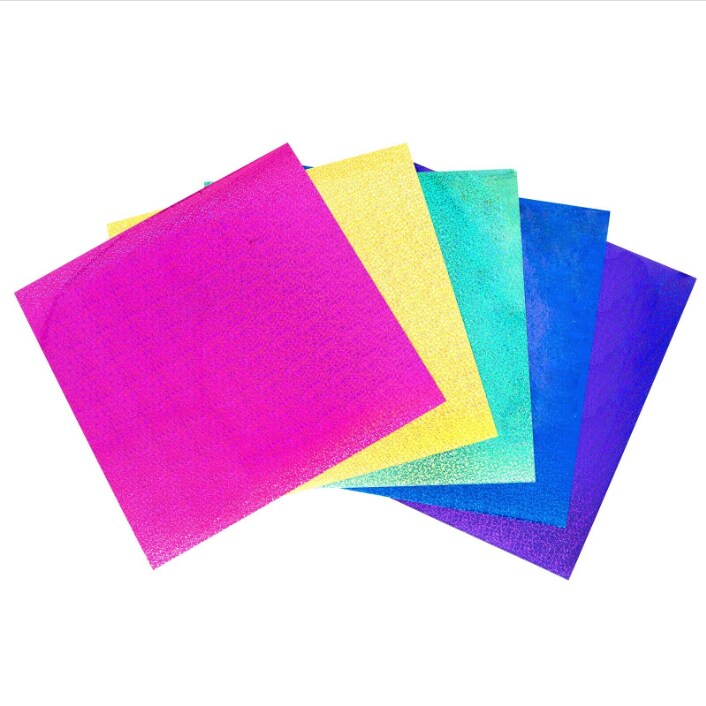 20Sh 12"x12" Holographic Glitter Vinyl Assorted Colors for Craft Projects 350186 by American Crafts