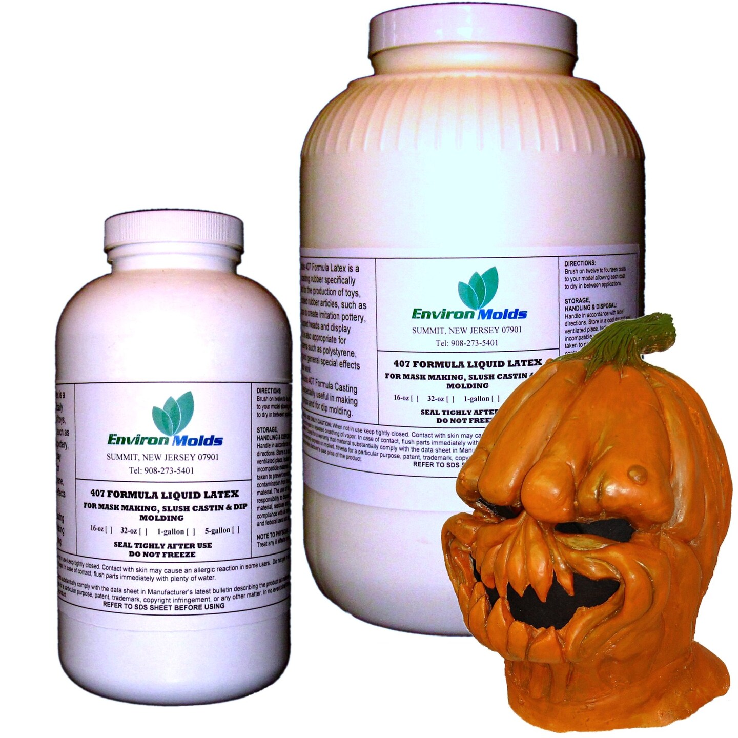 EnvironMolds 407 Latex Casting Rubber 32-Ounces - for Mask Making - Prop Making - Dip Molding