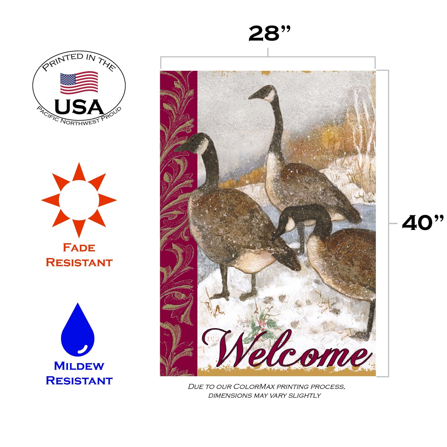 Welcome Geese Decorative Welcome Flag