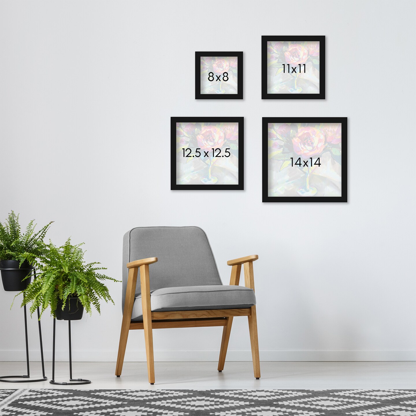 Summer Cocktail Wall Art by Jeanette Vertentes Black Framed Print 11x11 - Americanflat