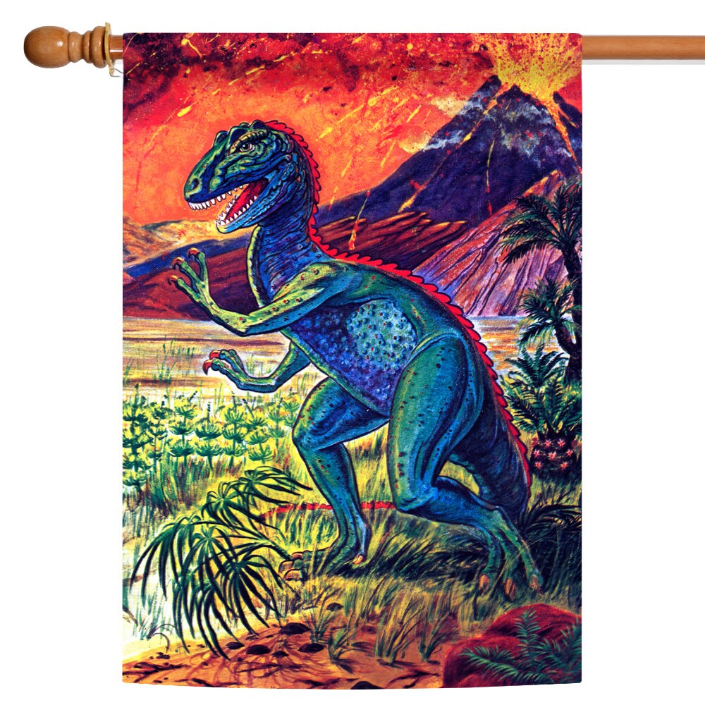 Run Dino Run Decorative Dinosaur Flag