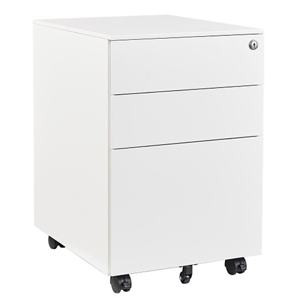 Under Desk Small Rolling Metal File Cabinet with 3 Drawer and Lock for Home Office