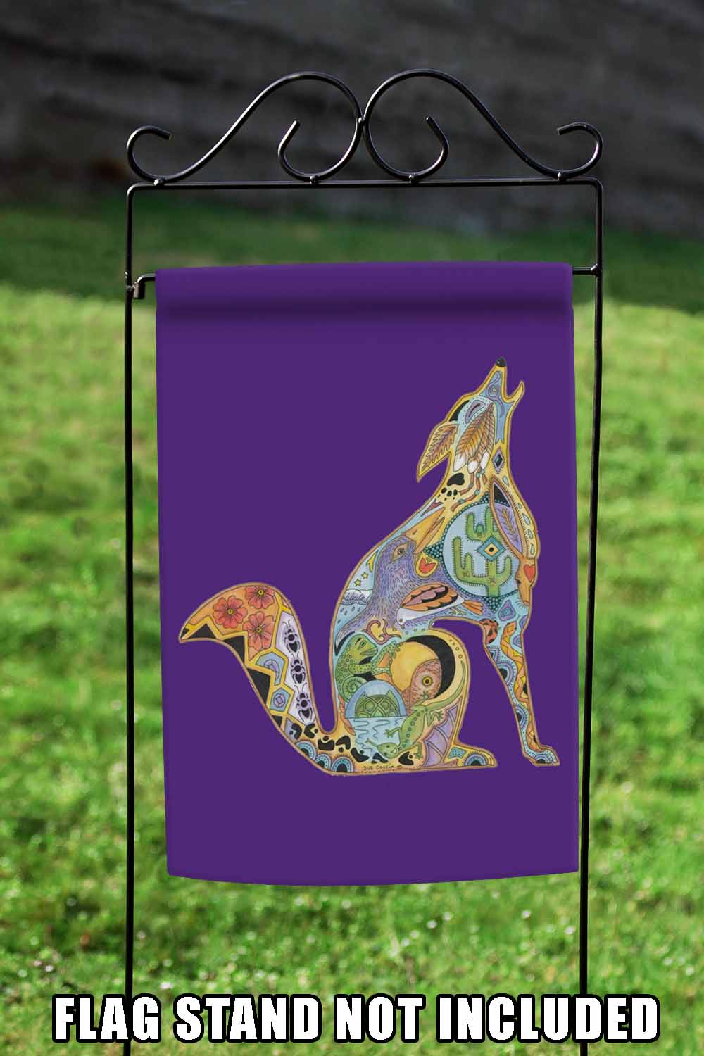 Animal Spirits- Howling Wolf Decorative Howling Wolf Flag