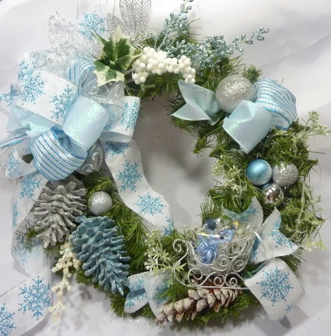 Blue & Silver Holiday Ornaments