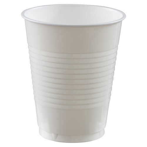 Frosty White Plastic Cups, 18 oz