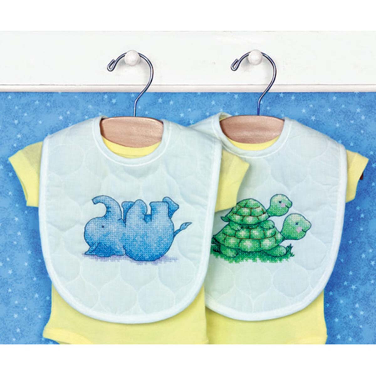 Dimensions  Little Pond Bibs Stamped Cross-Stitch Kit