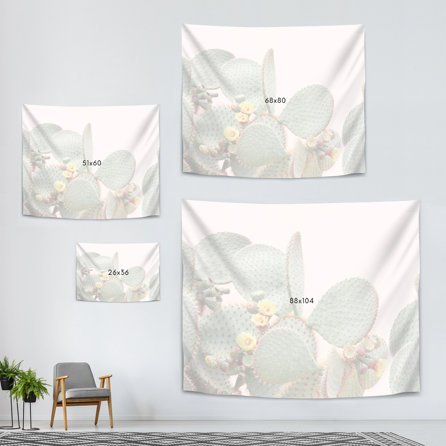 Blooming Cactus by Sisi and Seb  Wall Tapestry - Americanflat