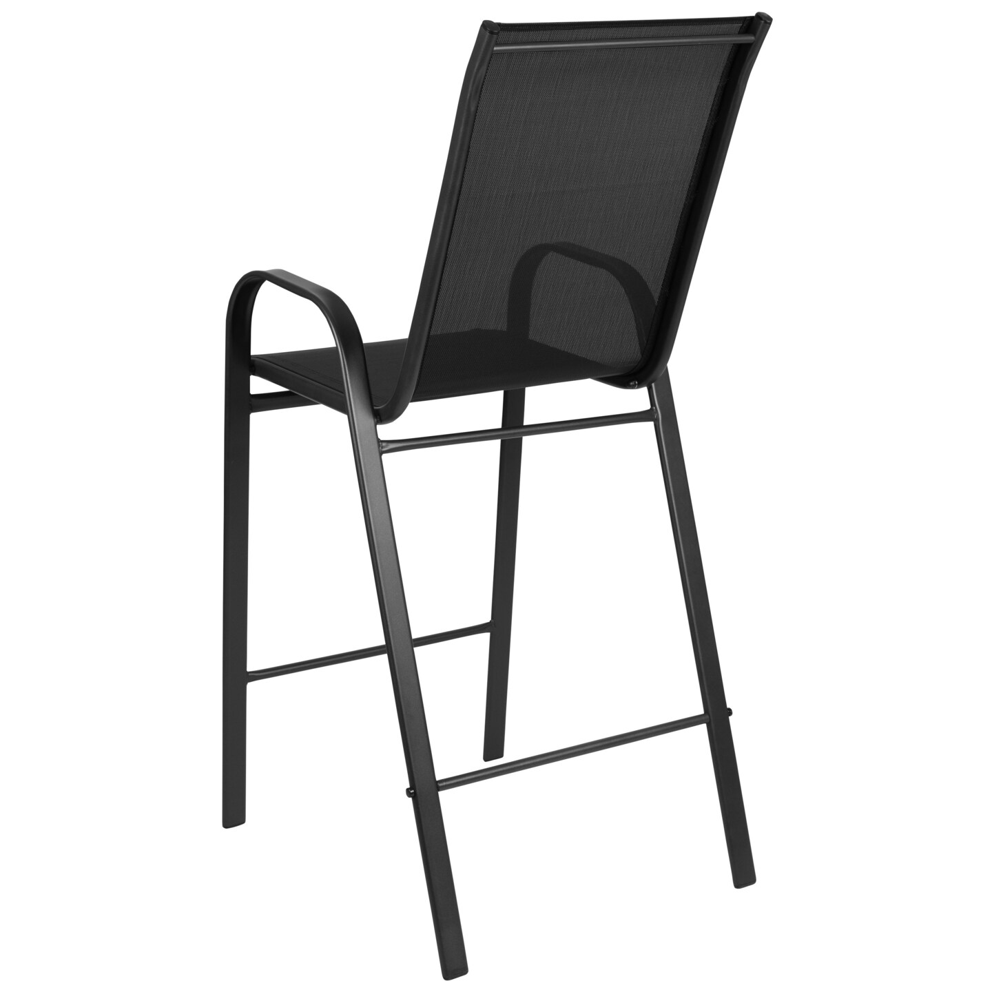 Emma and Oliver 4 Pack Outdoor Barstools with Flex Comfort Material-Patio Stool