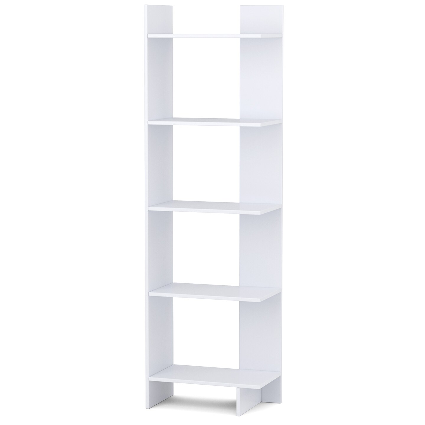 White Room Divider 4 Shelf Open Storage Bookshelf Display Rack