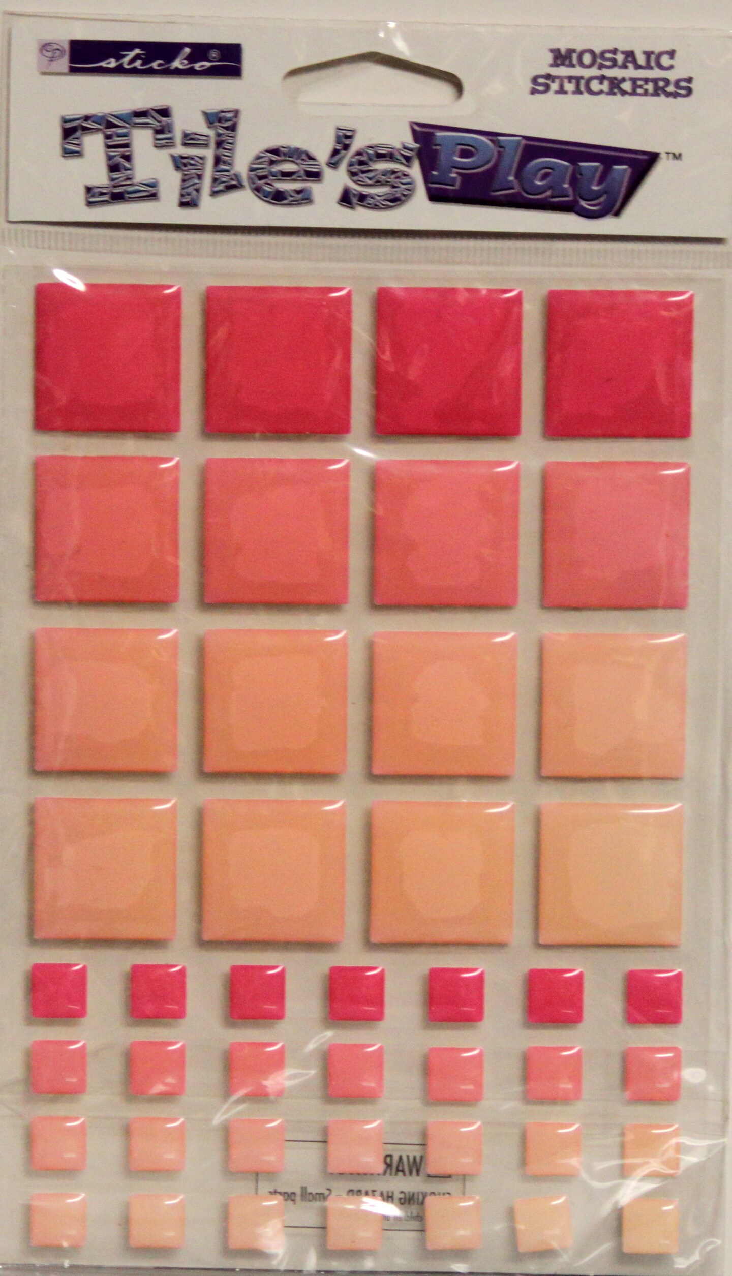 Sticko Tile&#x27;s Play Baby Pink Dimensional Mosaic Stickers