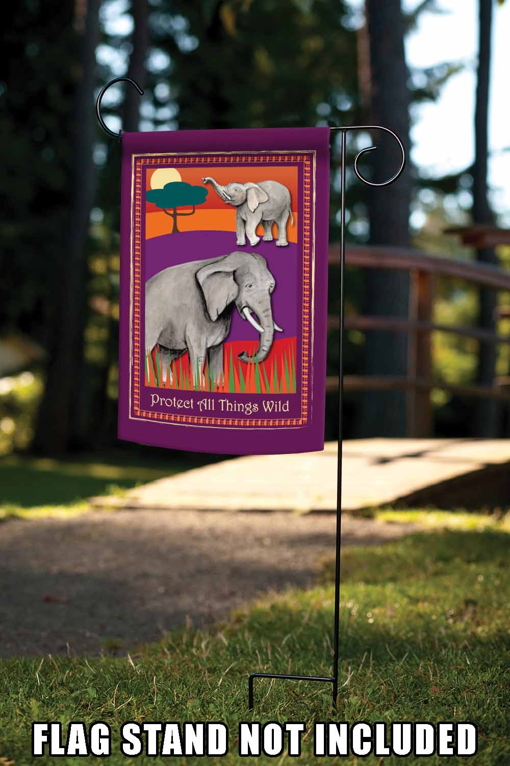 Protect Elephants Decorative Elephant Flag