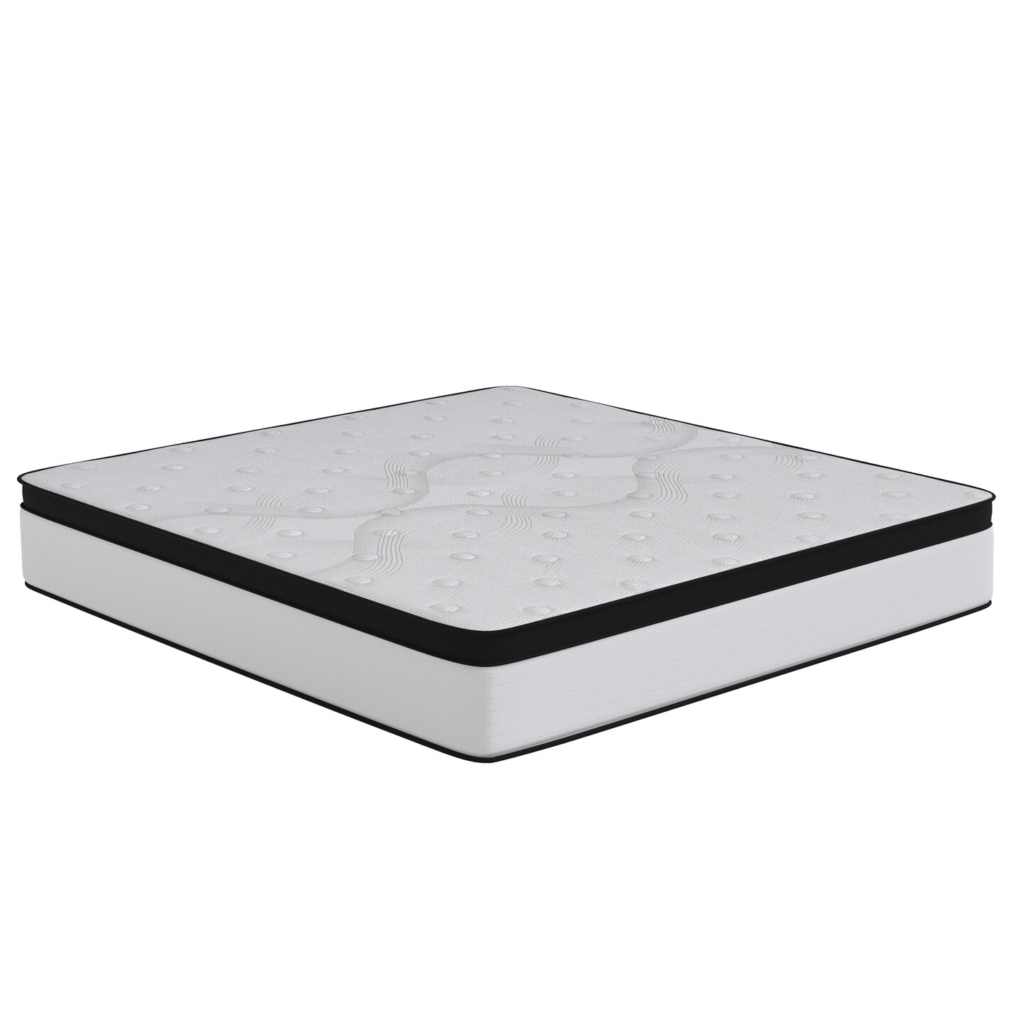 Merrick Lane Hulen 12 Inch Extra Firm Hybrid Pocket Spring &#x26; CertiPUR-US Certified Foam Mattress in a Box