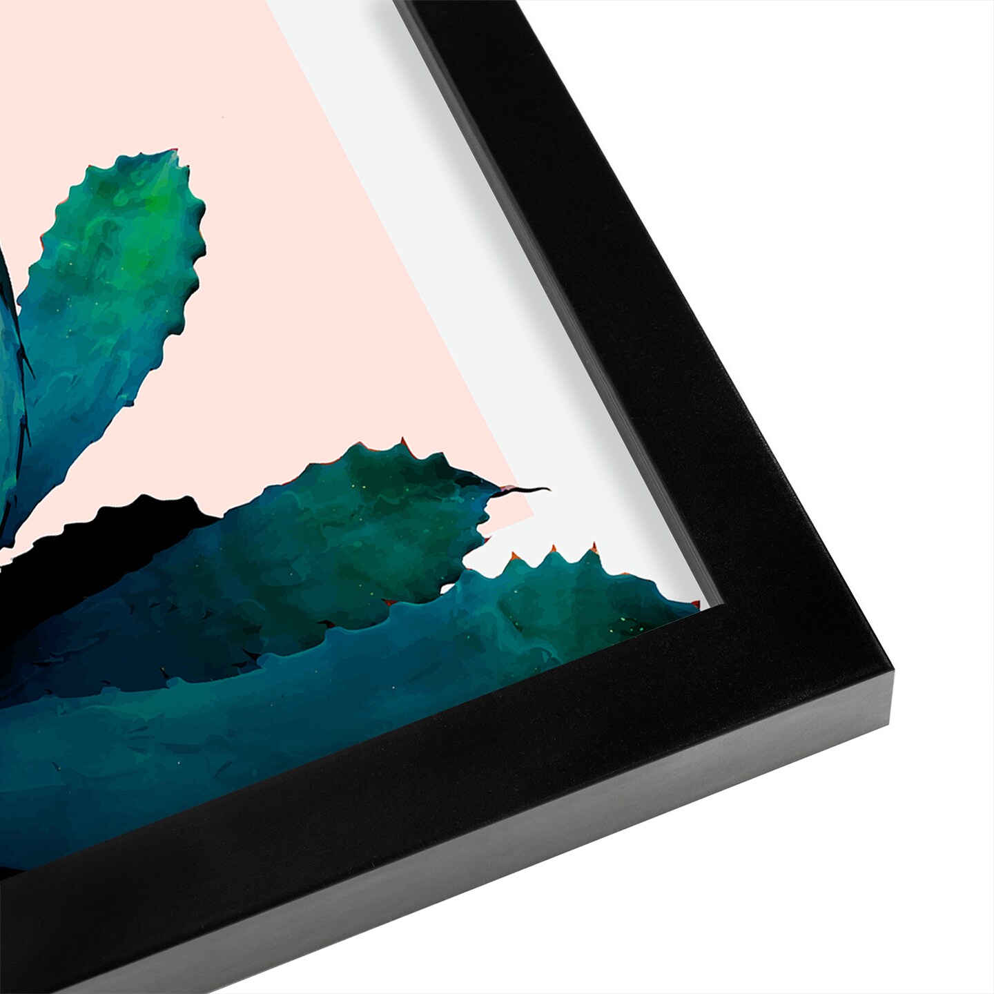 Dusty Pink Cactus by Digital Keke Frame  - Americanflat