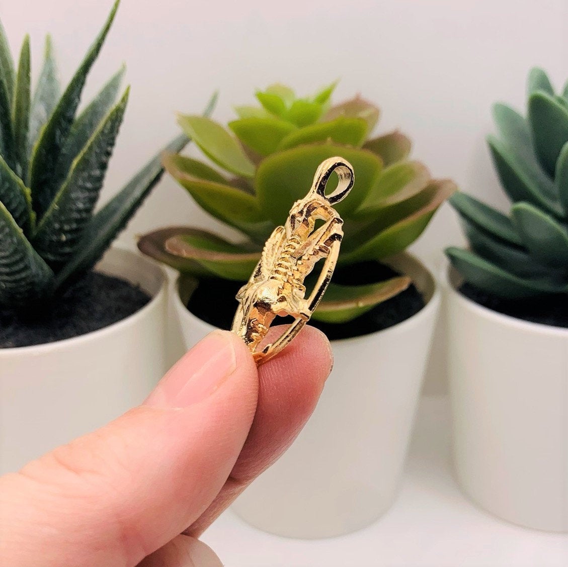 1, 4 or 20 Pieces: Gold Satanic Baphomet Pentagram Charms