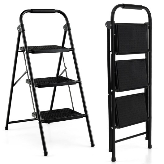 Step Ladder with Wide Anti-Slip Pedal