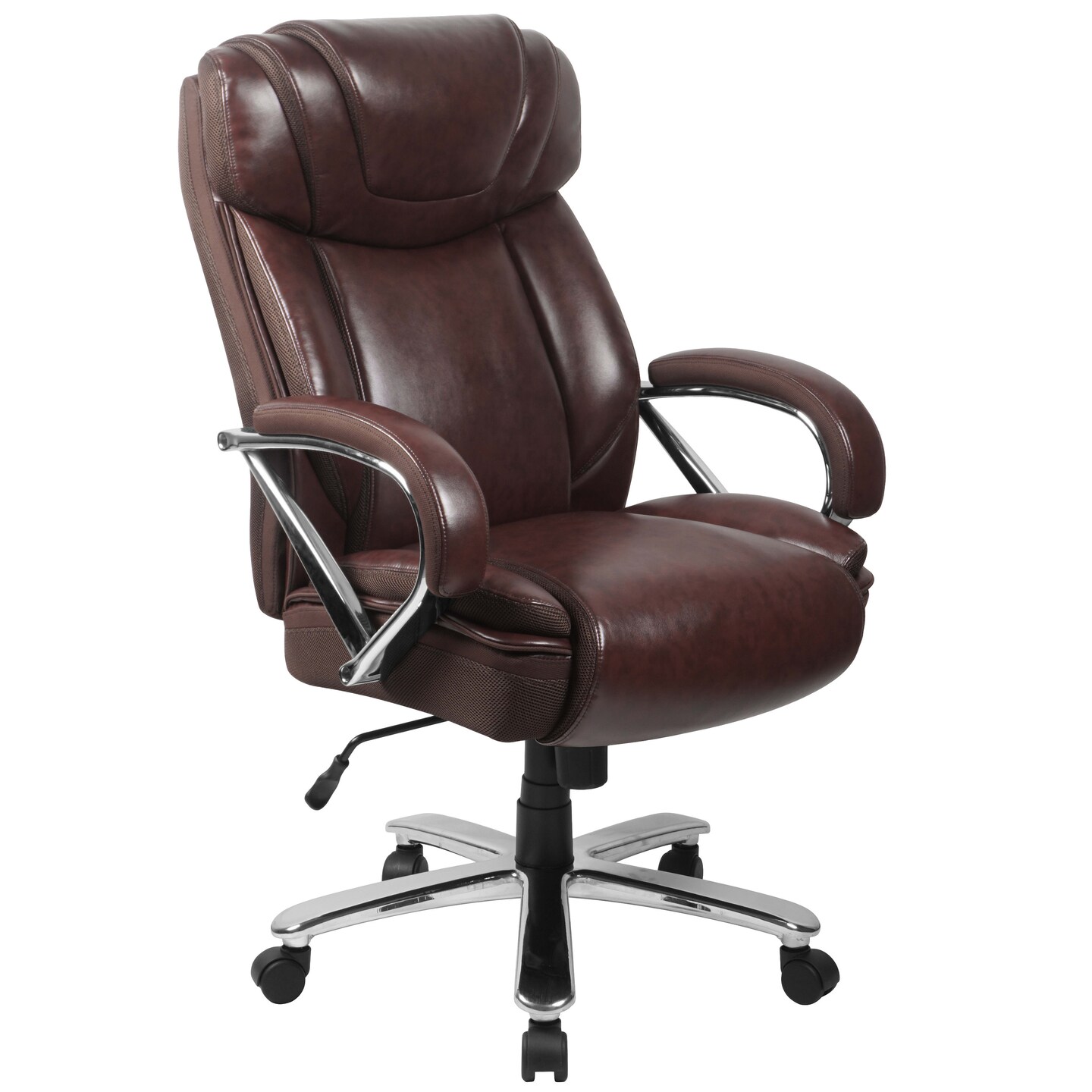 Emma and Oliver 500 lb. Big & Tall LeatherSoft Executive Ergonomic Office Chair with Wide Seat