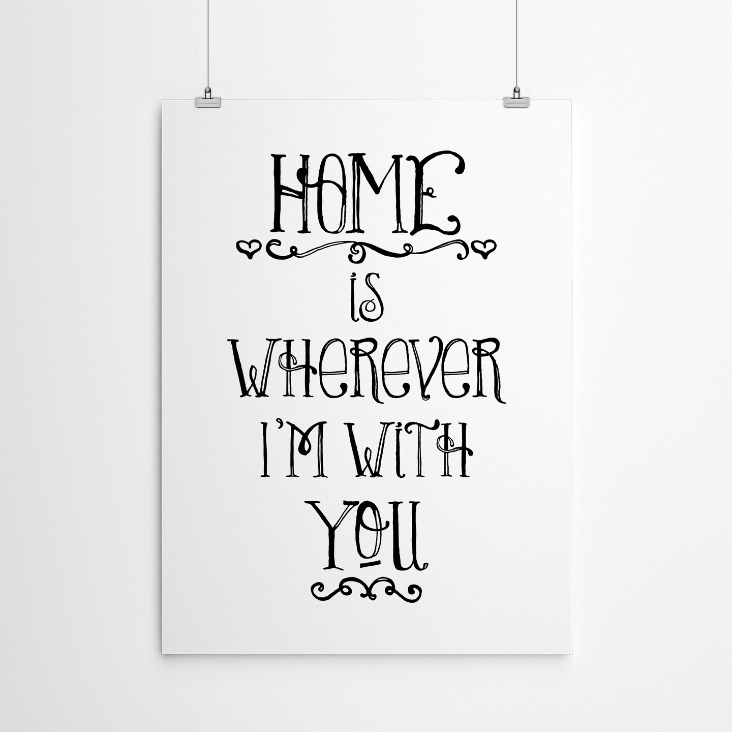Home Is Wherever Black by Amy Brinkman  Poster Art Print - Americanflat