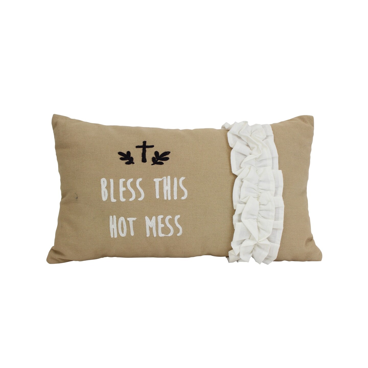 16" x 15" COTTON BLESS THIS HOT MESS Throw Pillow | Michaels