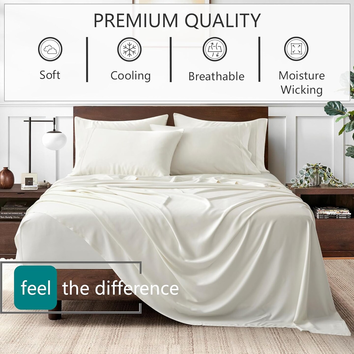 American Home Collection 400 Thread Count Sateen Weave Viscose made from Bamboo Sheet Set