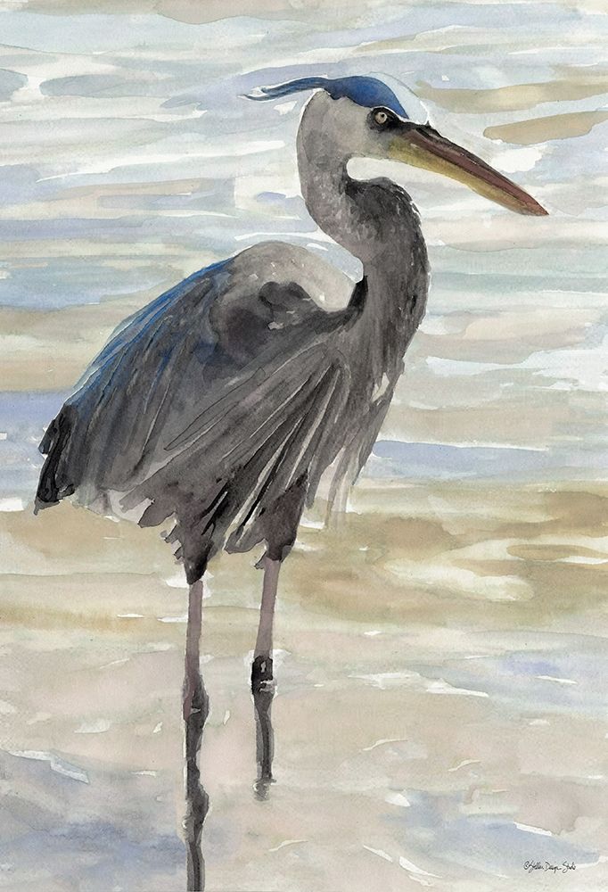 Heron in Water Poster Print by Stellar Design Studio Stellar Design Studio # SDS347