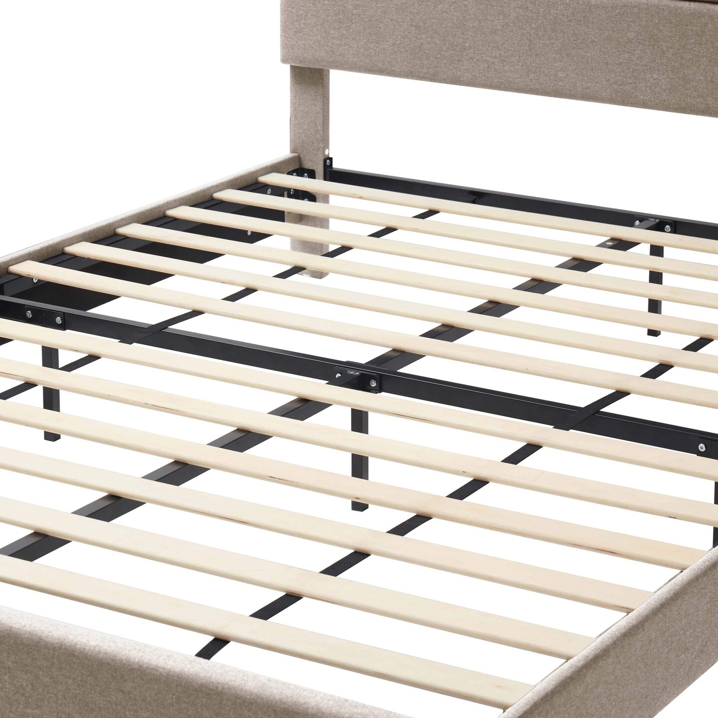 Nestl Horizontal Channel Upholstered Platform Bed