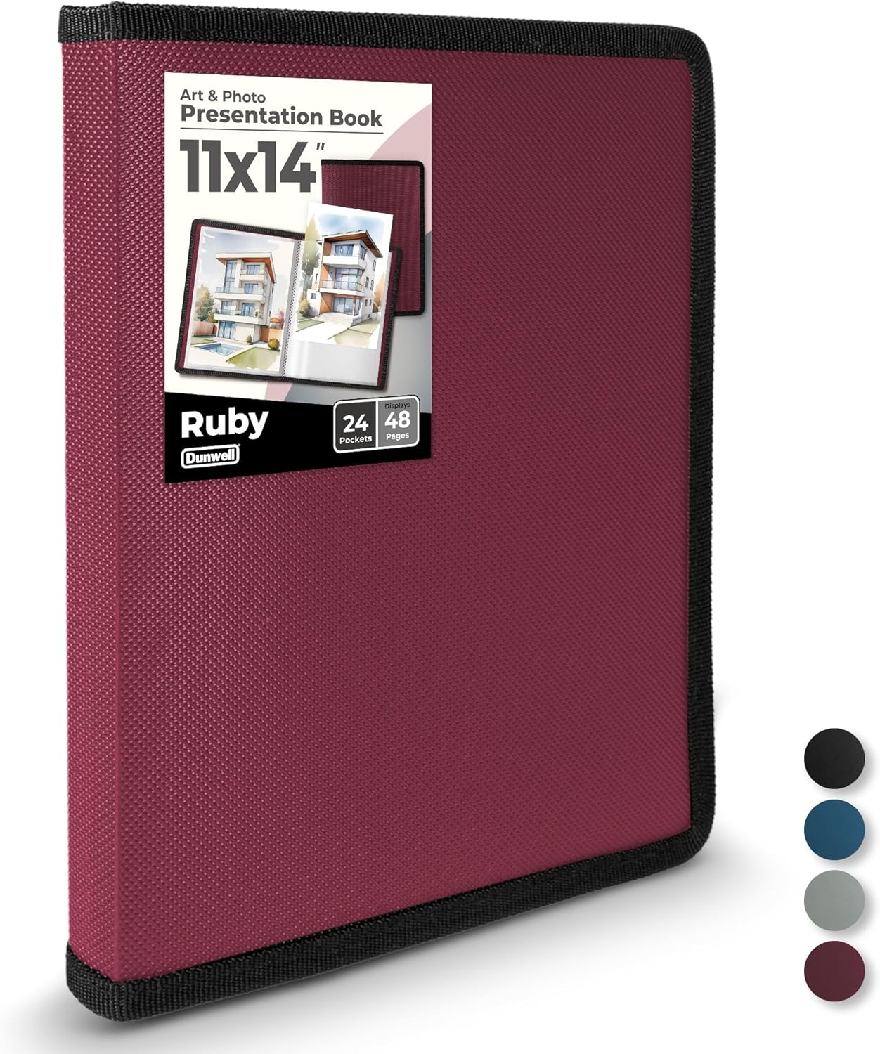 Dunwell 11 x 14 Art Portfolio Binder-Ruby