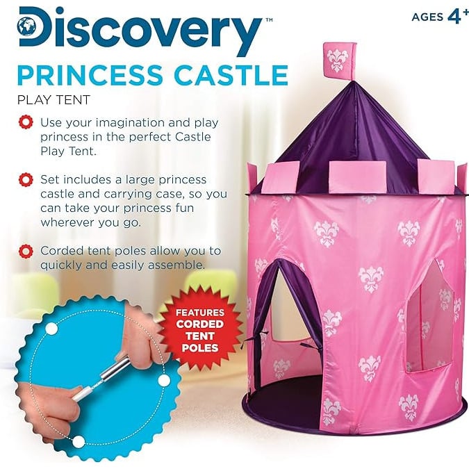 Discovery Kids Princess Castle Hideaway Tent-