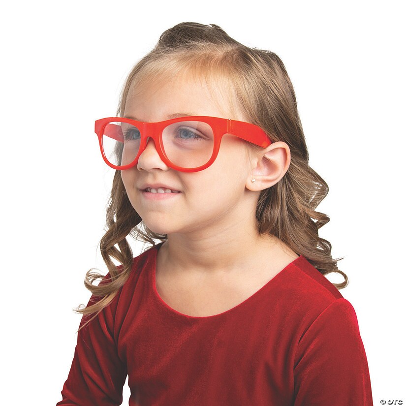 Nerdy Clear Lens Glasses Valentine Exchanges with Card for 12