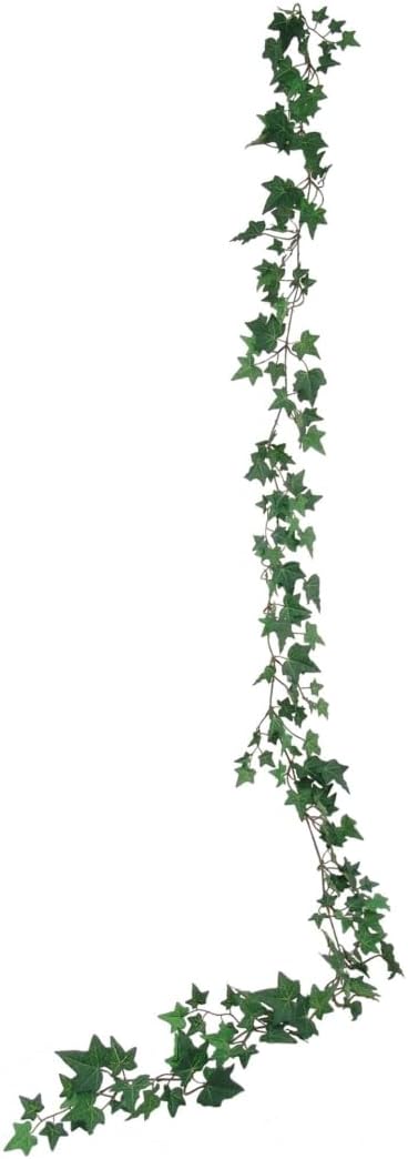 English Ivy Garland, Premium Silk Variegated Ivy 6 FT Artificial Vine Hanging Fake Plant Home, Office Decoration, (Green White), Floral Home by Artificial Flowers