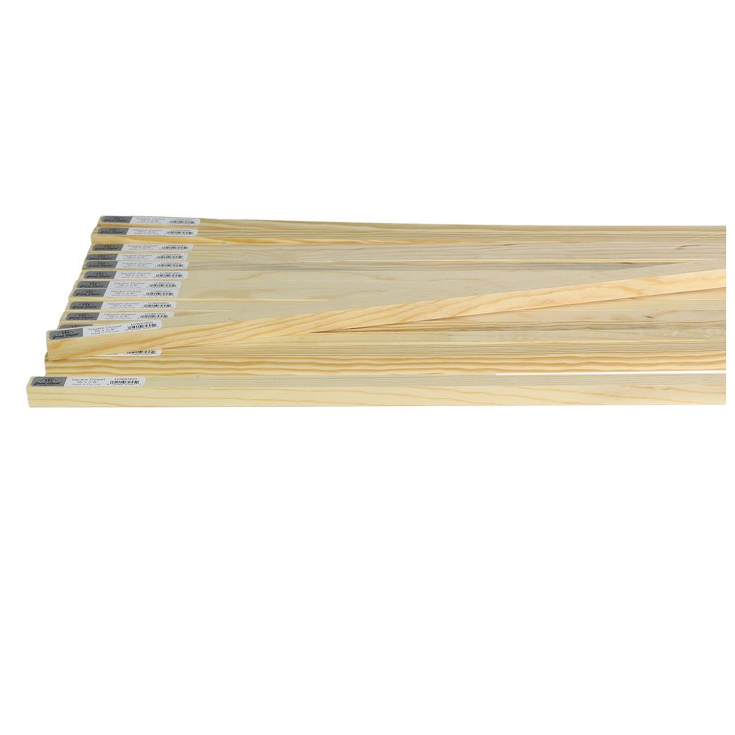 Good Wood by Leisure Arts - Square Dowel, 36"x5/8" Gray 16pc, Pine Wood, Pine Wood Strips, Pine Wood Sticks, Hobby Wood, Wood Pieces for Crafting, Square Dowels