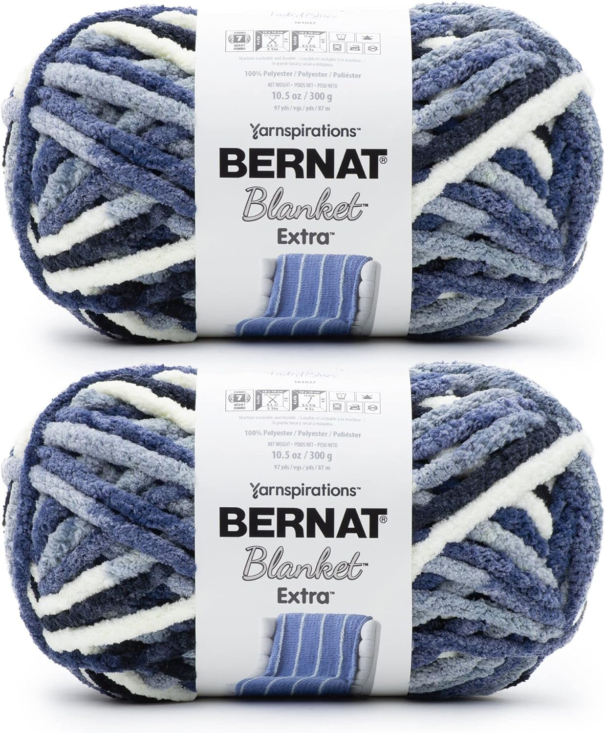 Blanket Extra Chunky Chenile Acrylic Yarn - 2 Pack