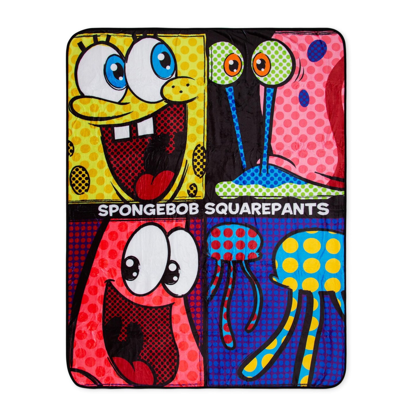 Nickelodeon SpongeBob SquarePants Character Grid Fleece Throw Blanket ...