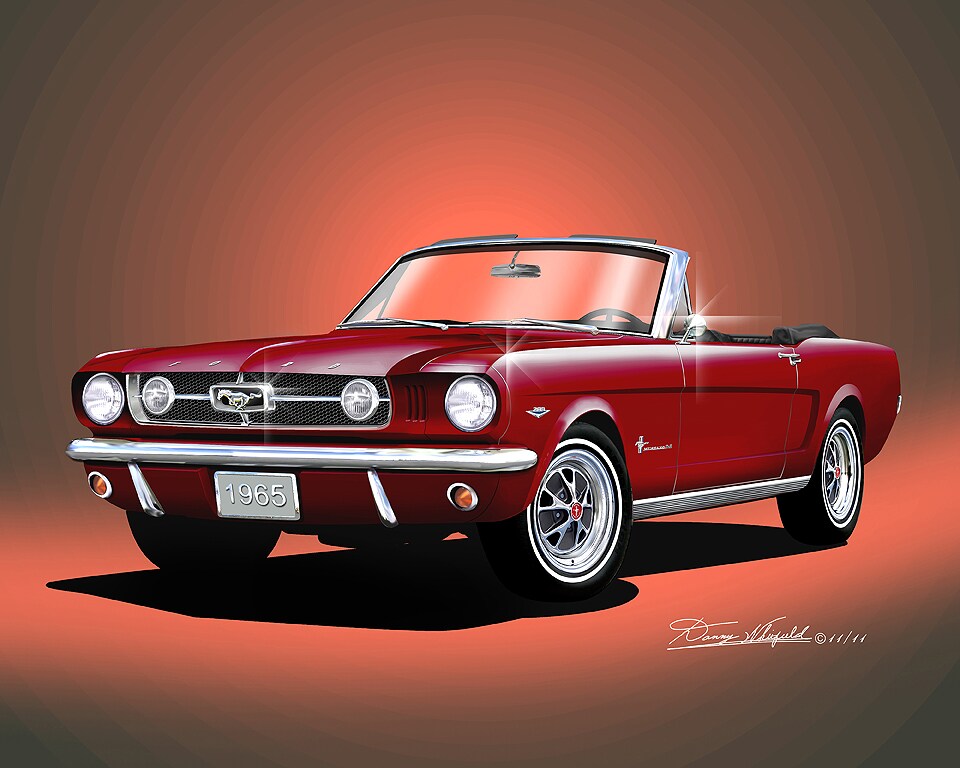 1965 Mustang Gt Convertible - Vintage Burgundy 