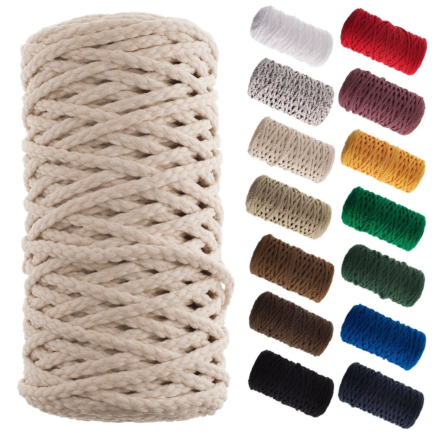John Bead 6mm Braided Macrame Cord 70yds