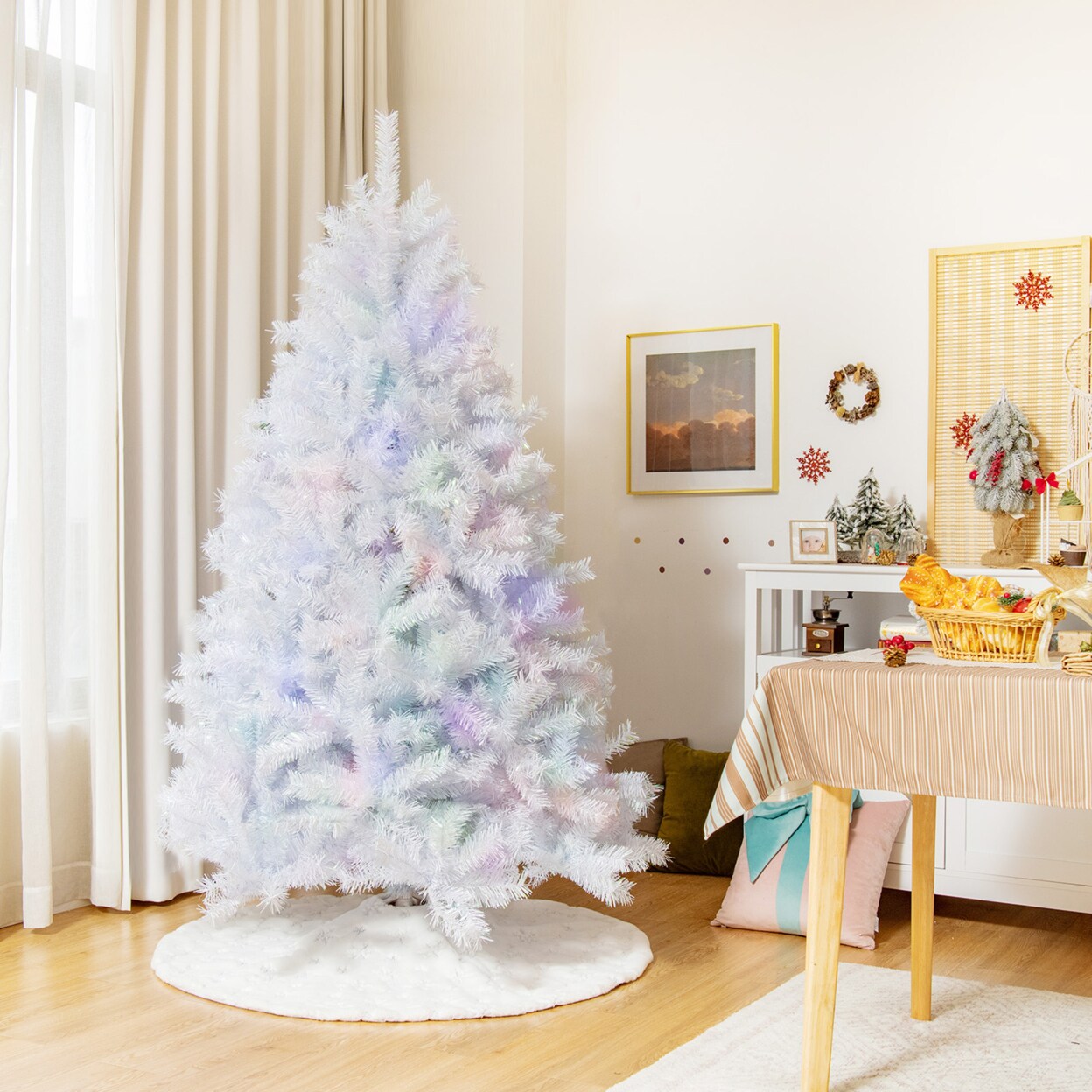 6 ft white hot sale artificial christmas tree